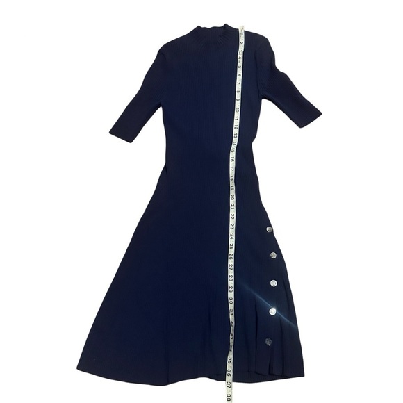 MAJE Rosea studded stretch-knit mini dress in Marine - Picture 7 of 13